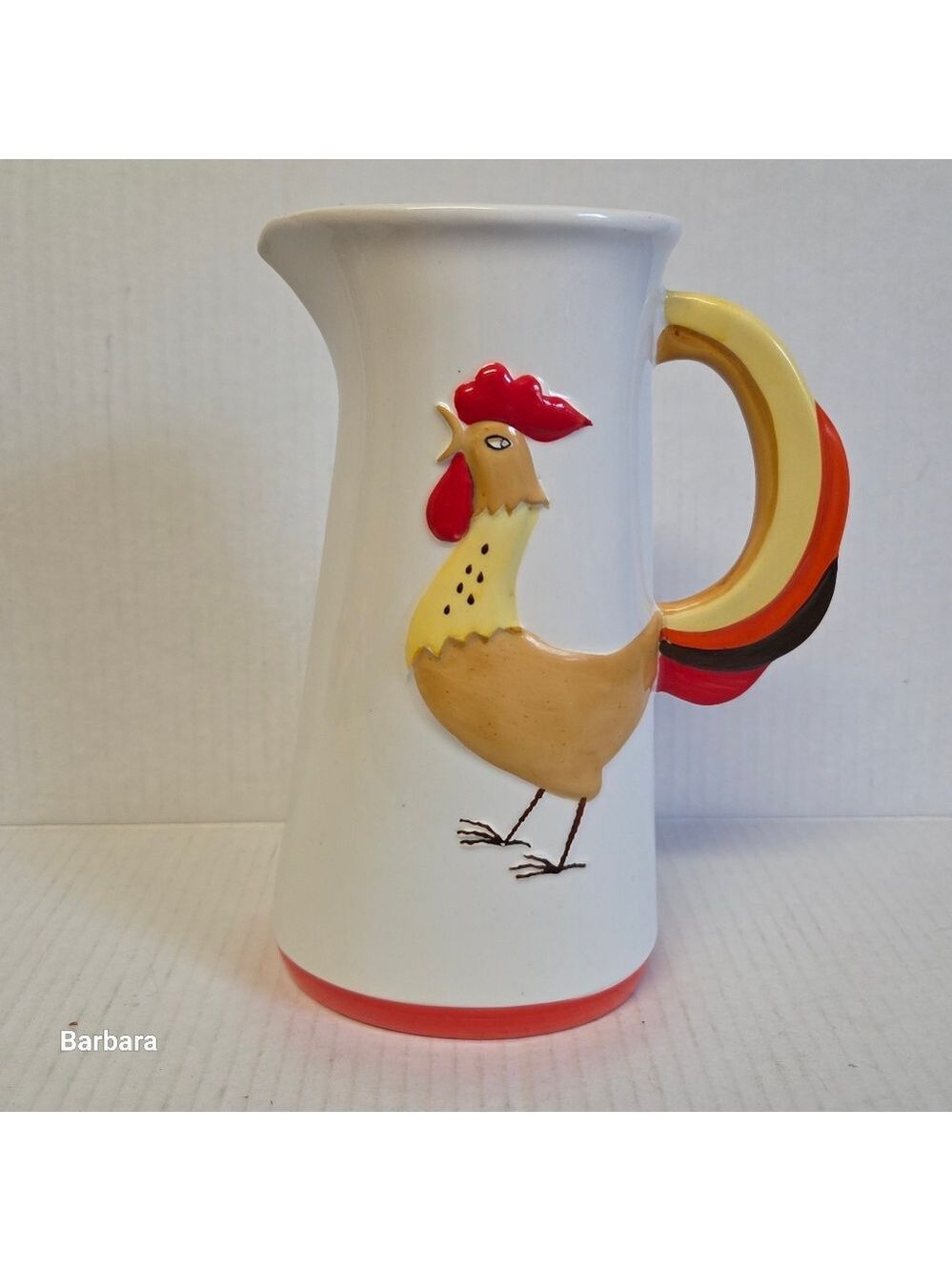 Vintage 60s Holt Howard Ceramic "Coq Rouge" Rooster Pitcher